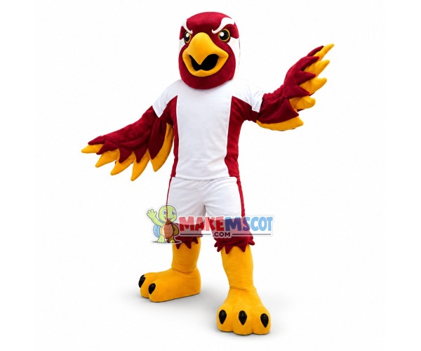 University Red Falcon Mascot Costume University Red Falcon Mascot Costume