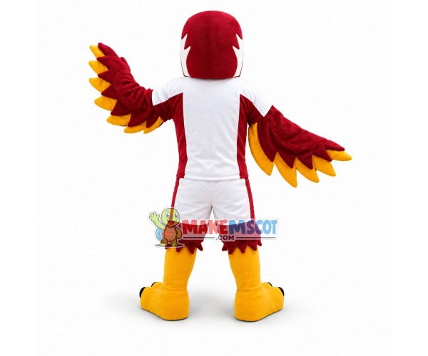 University Red Falcon Mascot Costume University Red Falcon Mascot Costume