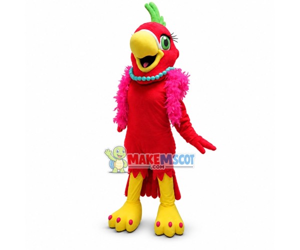Beautiful Polly Parrot Mascot Adult Costume Beautiful Polly Parrot Mascot Adult Costume