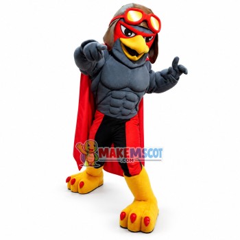 Power Grey Cologne Falcons Mascot Costume Power Grey Cologne Falcons Mascot Costume