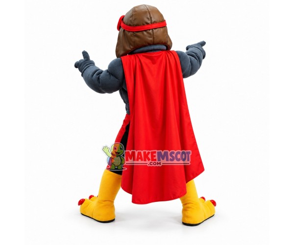 Power Grey Cologne Falcons Mascot Costume Power Grey Cologne Falcons Mascot Costume
