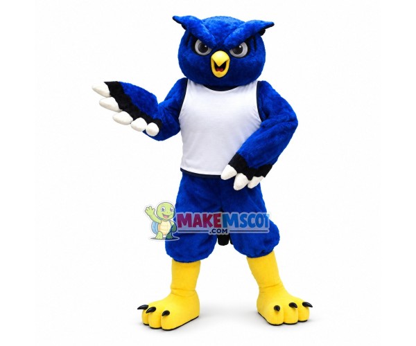 College Blue Owl Mascot Costume College Blue Owl Mascot Costume