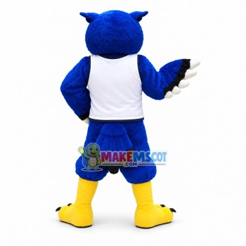 College Blue Owl Mascot Costume 