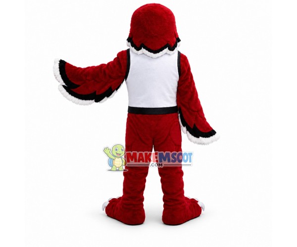 University Red War Hawk Mascot Costume 