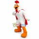 Superhero White Rooster Mascot Costume Superhero White Rooster Mascot Costume