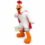 Superhero White Rooster Mascot Costume 