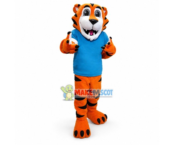 Happy Tiger Mascot Costume Happy Tiger Mascot Costume