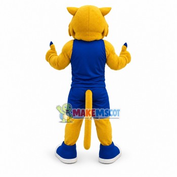 University Power Yellow Wildcat Mascot Costume University Power Yellow Wildcat Mascot Costume