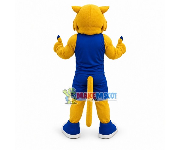 University Power Yellow Wildcat Mascot Costume University Power Yellow Wildcat Mascot Costume