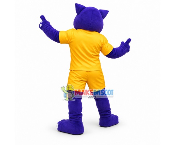 Power Purple Panther High School Mascot Costume 