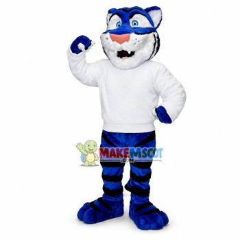 University Blue Tiger Mascot Costume University Blue Tiger Mascot Costume