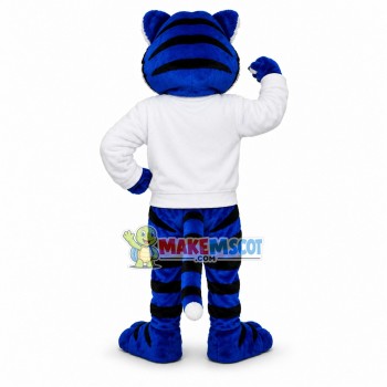 University Blue Tiger Mascot Costume 