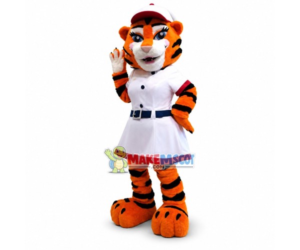 Baseball Mom Tiger Mascot Costume 