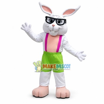 Adorable White Rabbit Mascot Adult Costume Adorable White Rabbit Mascot Adult Costume
