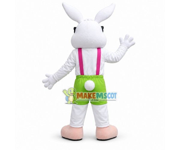 Adorable White Rabbit Mascot Adult Costume Adorable White Rabbit Mascot Adult Costume