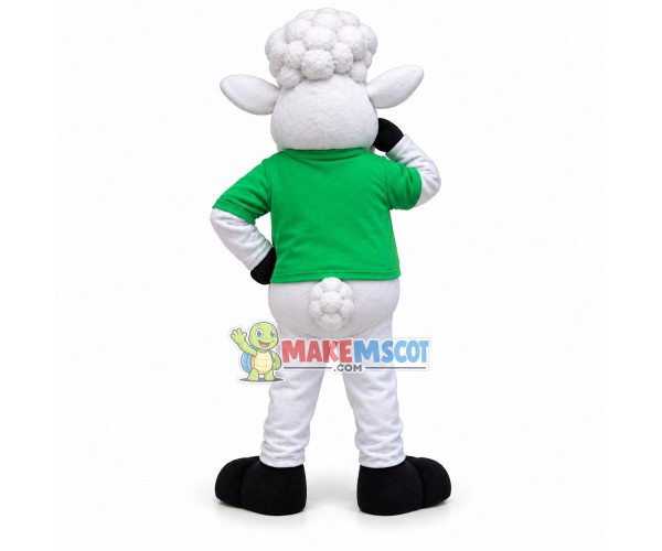 Adorable White Sheep Mascot Adult Costume Adorable White Sheep Mascot Adult Costume