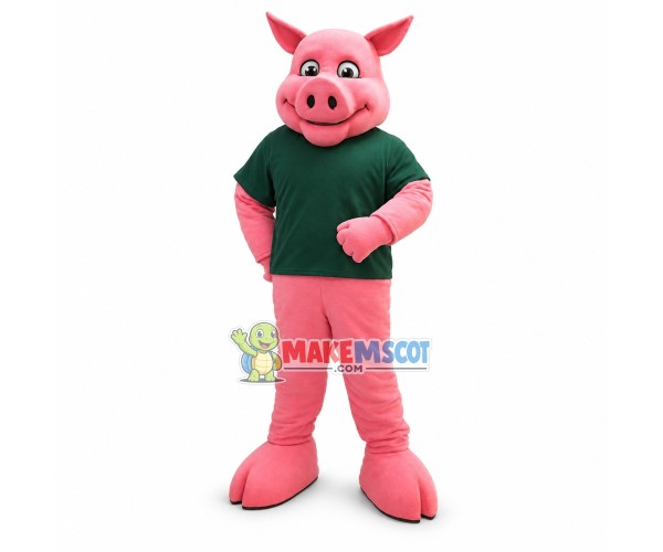 Adorable Pink Pig Mascot Adult Costume Adorable Pink Pig Mascot Adult Costume
