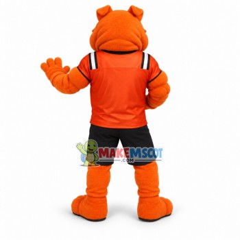 Football Power Orange Mad Dog Mascot Costume 