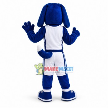 Lovely Basketball Blue Hound Mascot Costume 