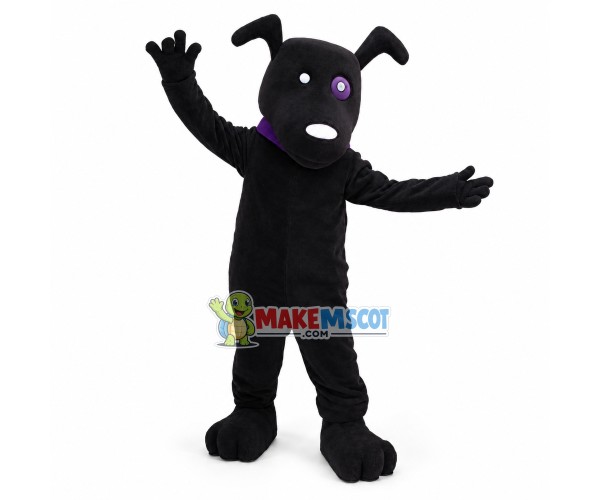 Black Dog Mascot Costume Black Dog Mascot Costume