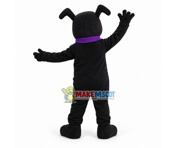 Black Dog Mascot Costume Black Dog Mascot Costume