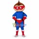 Hero Kid Mascot Adult Costume Hero Kid Mascot Adult Costume