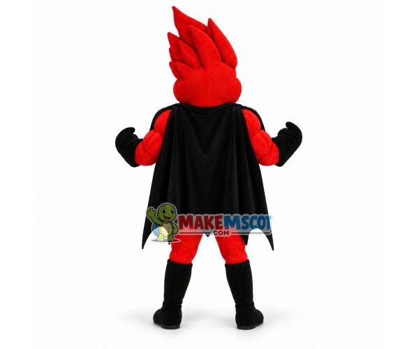 Superhero Red Boy Mascot Adult Costume Superhero Red Boy Mascot Adult Costume