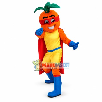 Optimistic Captain Carrot Mascot Costume Optimistic Captain Carrot Mascot Costume