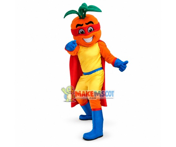 Optimistic Captain Carrot Mascot Costume Optimistic Captain Carrot Mascot Costume