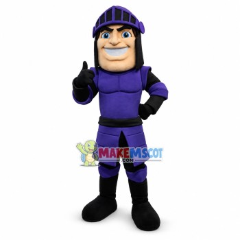 Purple Knight Mascot Costume 