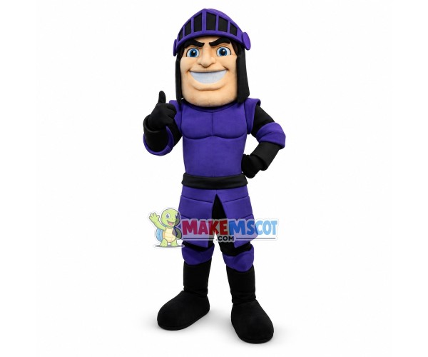 Purple Knight Mascot Costume Purple Knight Mascot Costume