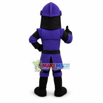 Purple Knight Mascot Costume 