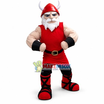 Red Viking Mascot Costume Red Viking Mascot Costume