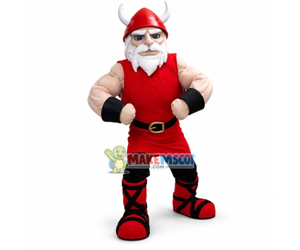 Red Viking Mascot Costume Red Viking Mascot Costume