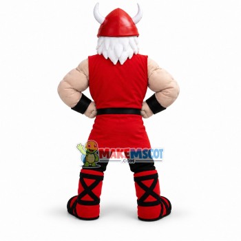 Red Viking Mascot Costume Red Viking Mascot Costume
