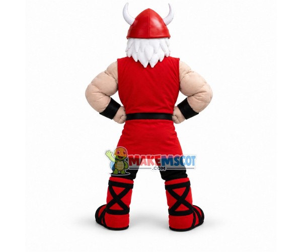 Red Viking Mascot Costume Red Viking Mascot Costume