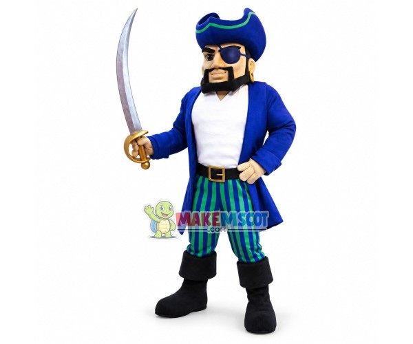 College Pirate Mascot Costume 