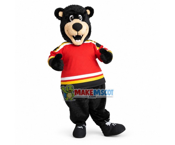 Lovely Sports Black Bear Mascot Costume	