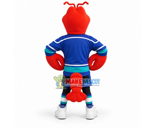 Hockey Red Crayfish Mascot Costume	