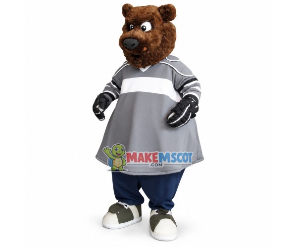 Explorer Brown Bear Mascot Costume Explorer Brown Bear Mascot Costume