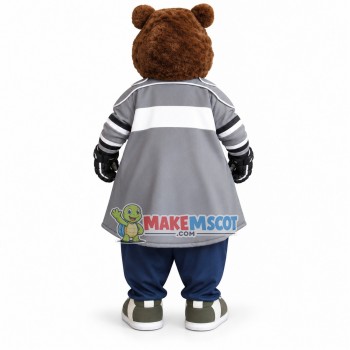 Explorer Brown Bear Mascot Costume Explorer Brown Bear Mascot Costume