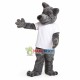 Grey Wolf Academy Mascot Costume Grey Wolf Academy Mascot Costume