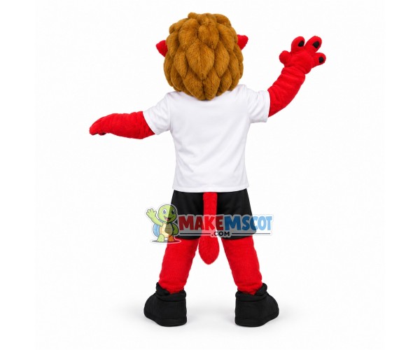 University Fierce Red Lion Mascot Costume 
