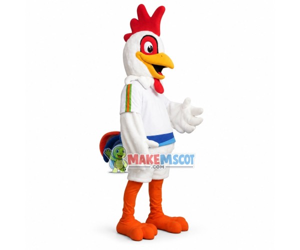 White Rooster Mascot Adult Costume White Rooster Mascot Adult Costume