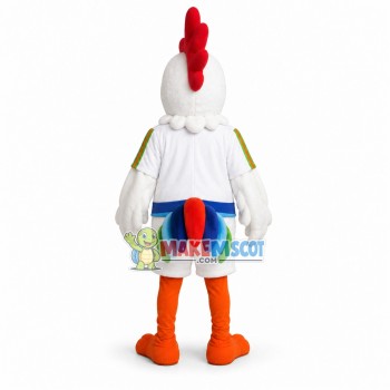 White Rooster Mascot Adult Costume White Rooster Mascot Adult Costume