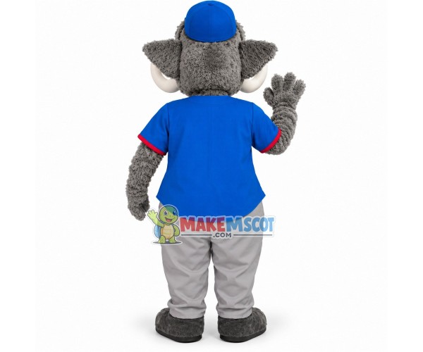 Baseball Gray Mammoth Lightweight Mascot Costume Baseball Gray Mammoth Lightweight Mascot Costume