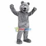 Friendly Grey Bear Mascot Costume 