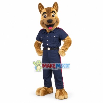 Lovely Police German Shepherd Dog Mascot Costume 