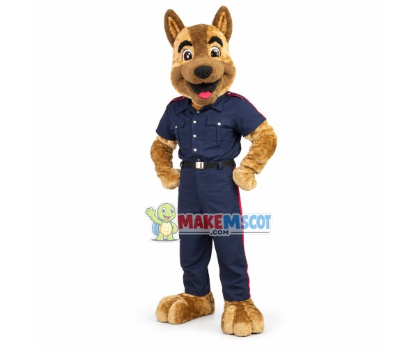 Lovely Police German Shepherd Dog Mascot Costume Lovely Police German Shepherd Dog Mascot Costume