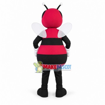 Fierce Red Bee Mascot Adult Costume Fierce Red Bee Mascot Adult Costume